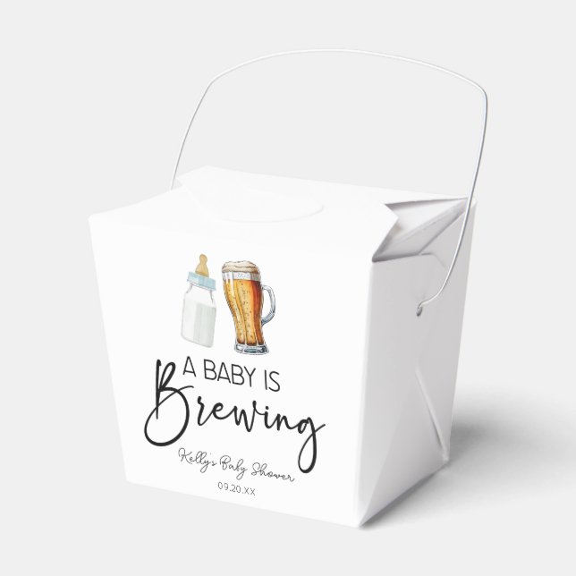 Ballotins Un Bébé Brasse Une Bouteille Baby shower De Verre  (Verso)