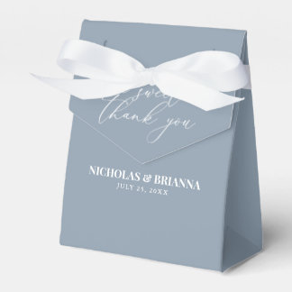 Ballotins Un doux Merci Dusty bleu minimaliste Mariage