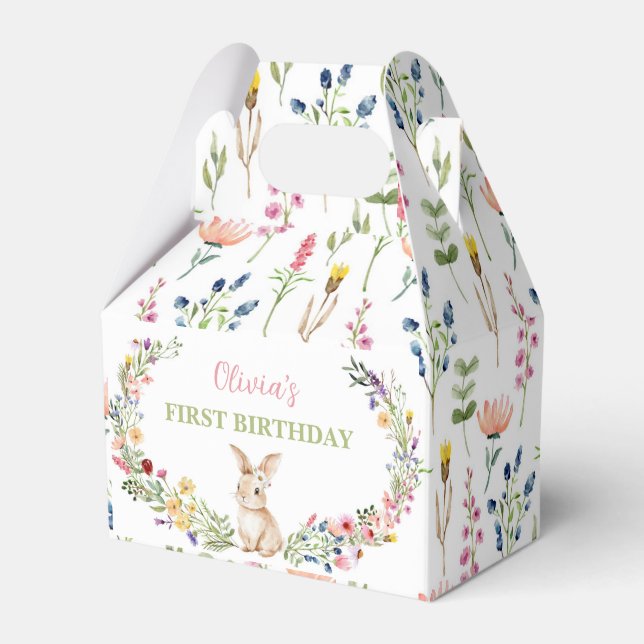 Ballotins Un Fleur sauvage lapin Fille Anniversaire (Verso)