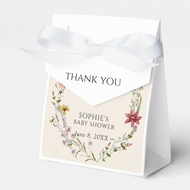 Ballotins Un fleur sauvage Souhaite Un Baby shower En Fleur (Verso)