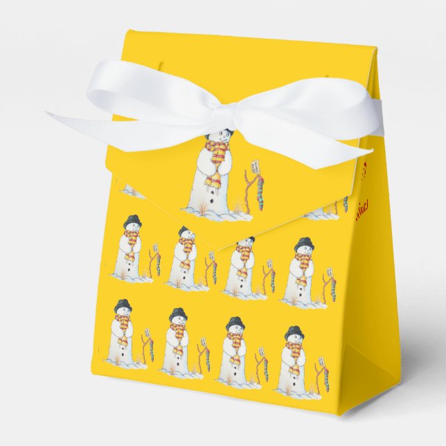 Ballotins Un mignon bonhomme de neige souriant sene de neige (Verso)