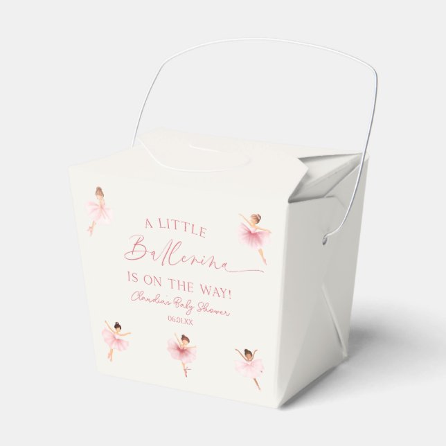 Ballotins Un petit Baby shower de ballet rose Ballerina (Verso)