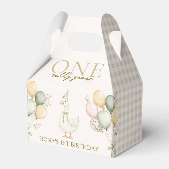 Ballotins UNE Aquarelle d'oie soie Garçon 1er anniversaire (Verso)