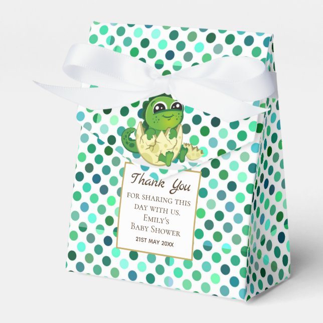 Ballotins Une soirée Baby shower DINOSAUR à l'éclosion (Verso)