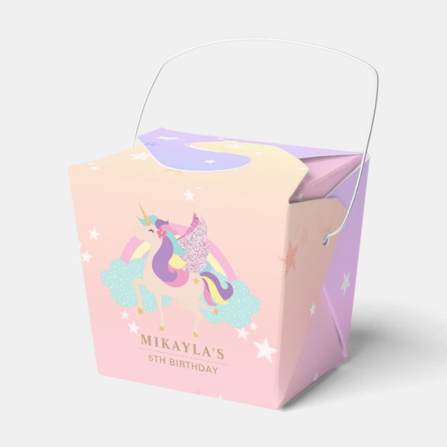 Ballotins Unicorn Rainbow Parties scintillant Fille Annivers (Verso)