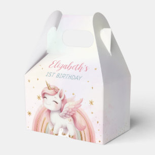 Ballotins Unicorn Rainbow Pink Gold Pastel Birthday