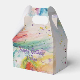 Ballotins Unicorn Watercolor Boys Birthday Cake Ballotin