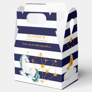 Ballotins Unicorne Constellation Bleu 1er anniversaire Merci