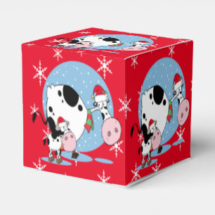 Ballotins Vaches de Noël de campagne avec le chapeau du Pè