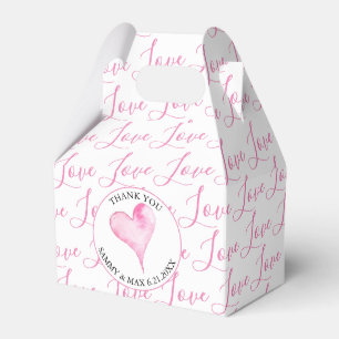 Ballotins Valentines Box Pink Love Typographie Motif