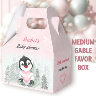 Ballotins Valentines d'hiver Penguin Girl Baby shower moyen
