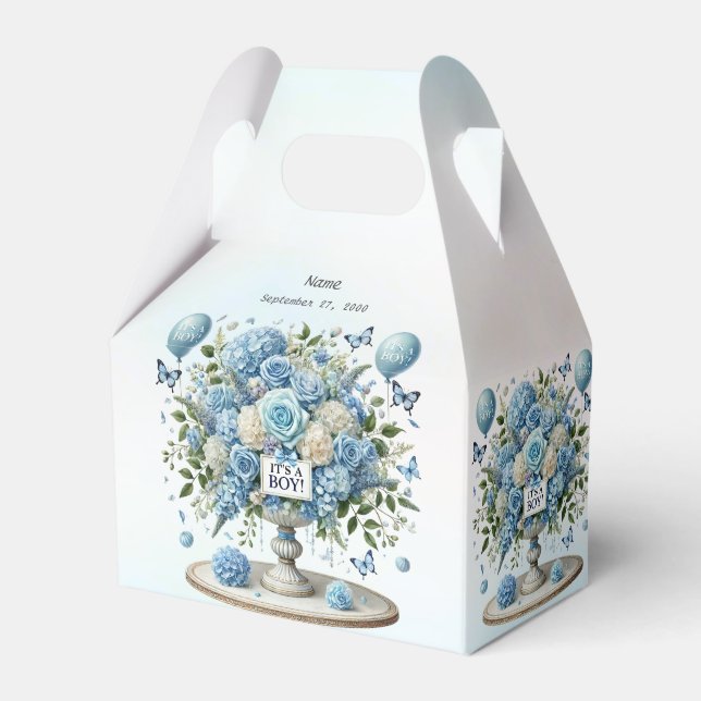 Ballotins Vase bleu blanc Floral Ballotin (Verso)