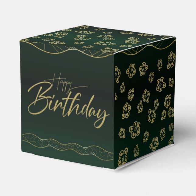 Ballotins verde bosque para cumple con flores linda (Arrière)