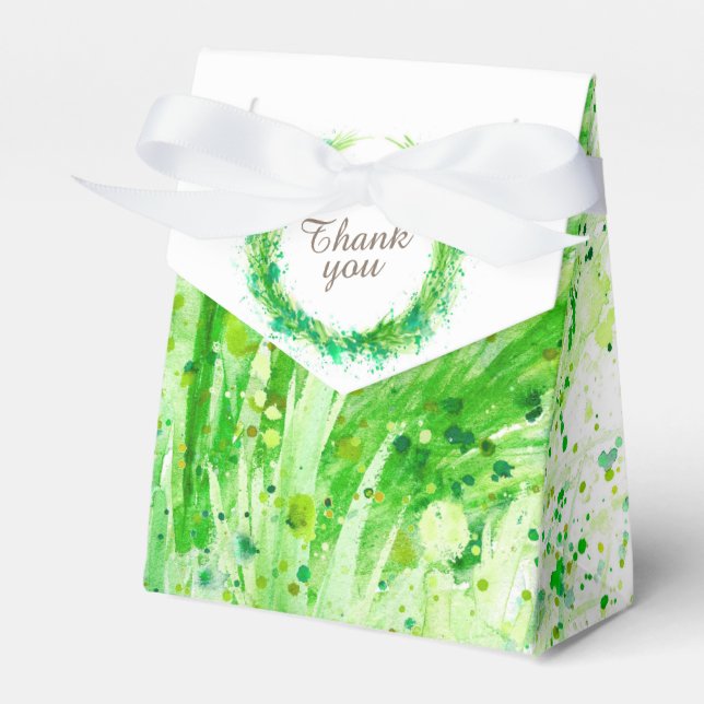 Ballotins Verdure aquarelle art merci boîte cadeau (Verso)