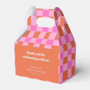 Ballotins Vérificateur Abstrait Rose Merci Personnalisé Brid