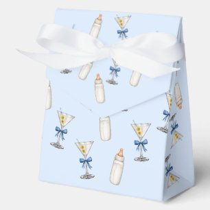 Ballotins Verres à Martini au Ruban Bleu Biberons Baby Showe