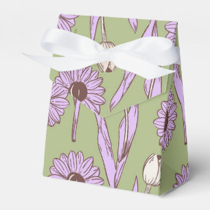 Ballotins Vert violet rétro Y2K Funky Hippie Flower Motif
