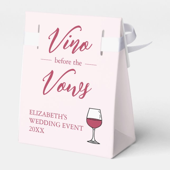 Ballotins Vino Avant La Fête des mariées Vows/Bachelorette (Arrière)