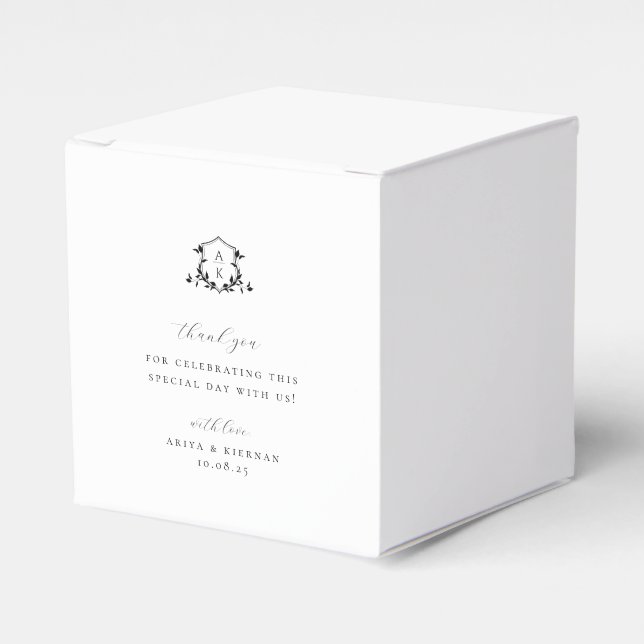 Ballotins Vins intemporels Crête noire Mariage Monogramme (Verso)