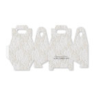 Vintage Blanc Beige Floral Dentelle Mariage Favori