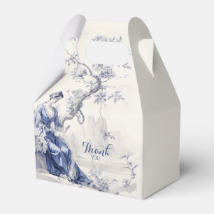 Ballotins Vintage Bleu Blanc Toile Français Baby shower nupt