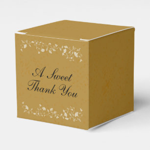 Ballotins Vintage Gold Floral Mariage Library Merci