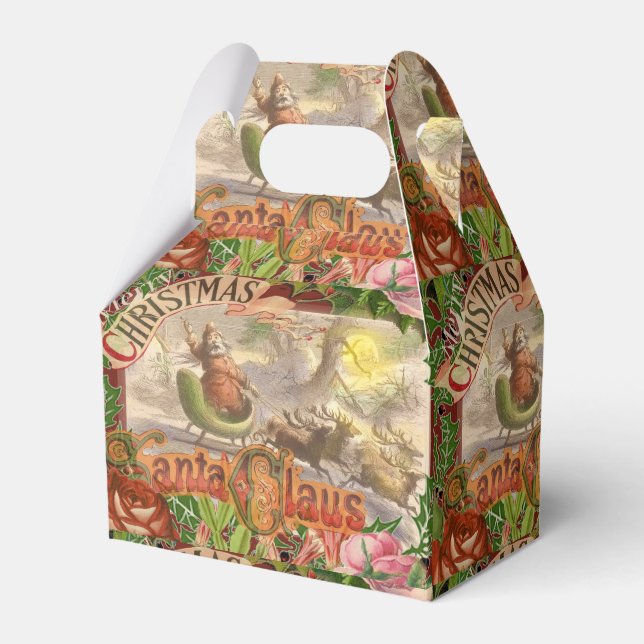 Ballotins Vintage Noël Père Noël Sleigh (Verso)