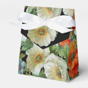 Ballotins Vintage Poppies Floral Party Favoriser Box