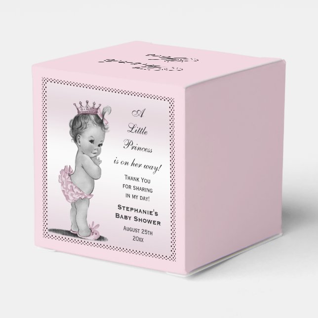 Ballotins Vintage Princesse personnalisée Merci bébé (Arrière)