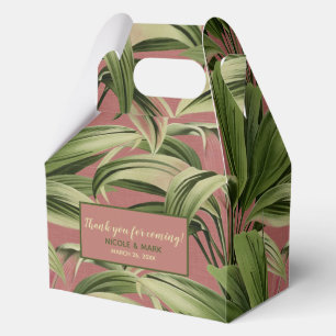 Ballotins Vintage Tropical Palm Botanique Rose d'aquarelle