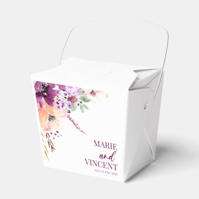 Ballotins Violet de automne Magenta violet fleurs Mariage (Verso)