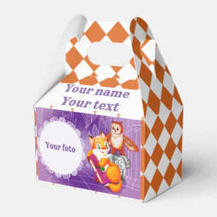 Ballotins violet renard et hibou