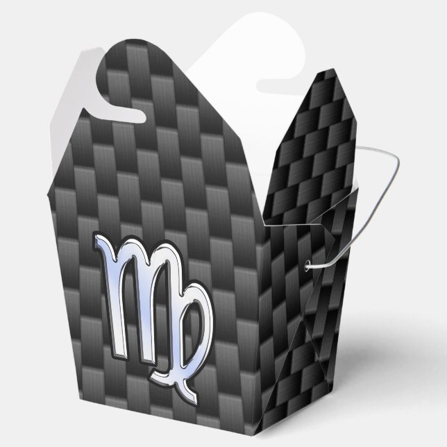 Ballotins Virgo Zodiac Sign on Charcoal Carbon Fiber Style (Ouvert)