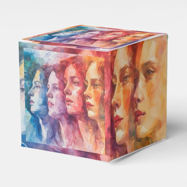 Ballotins Visages des femmes - Peinture aquarelle (Verso)