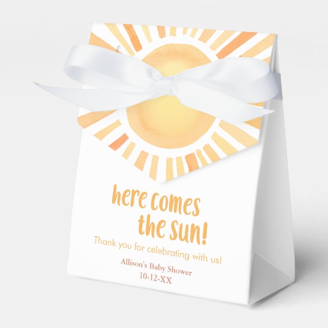 Ballotins Voici le baby shower neutre de genre du soleil (Verso)