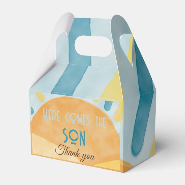 Ballotins Voici le Baby shower Son Sunshine Blue Ray (Verso)