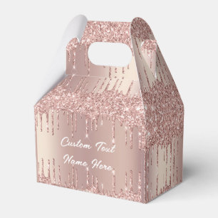 Ballotins Votre boîte de faveur Tex Rose Gold Blush Glitter 