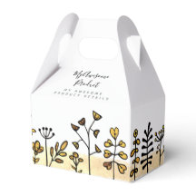 Votre Logo Cute Gold & Black Floral Marqué