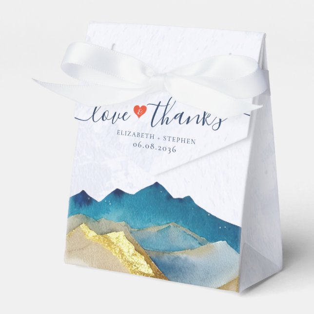 Ballotins Watercolo Golden Mountains Mariage Mercis cadeaux (Verso)