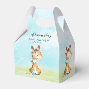 Ballotins Watercolor Boy Horse Baby shower Farm