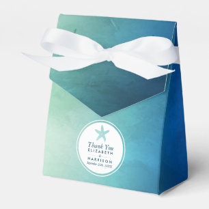 Ballotins Watercolor Ocean Starfish Beach Wedding