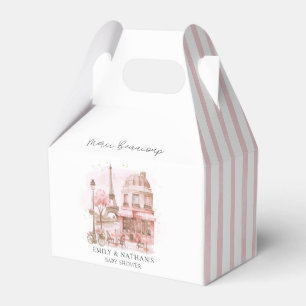 Ballotins Watercolor Paris Café Script Merci Baby shower
