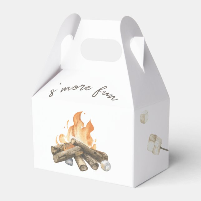 Ballotins Watercolor S'more Camping Fire 1er anniversaire (Verso)