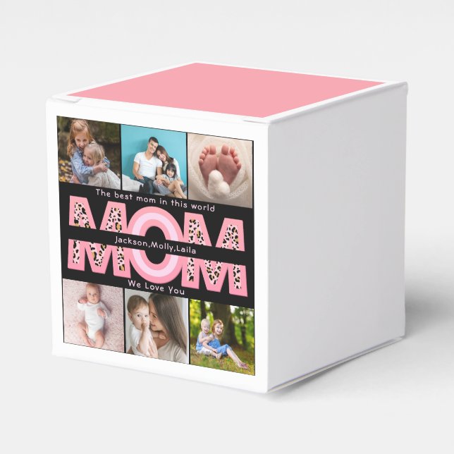 Ballotins We Love You Mom Pink Minimalist 6 Collage photo (Verso)