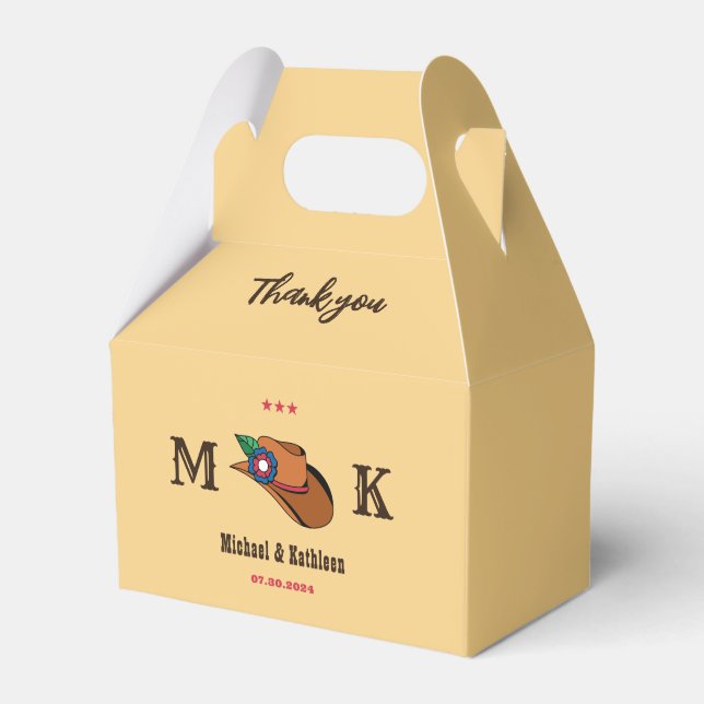 Ballotins Western Floral Cowboy Casquette Rustique Mariage c (Verso)