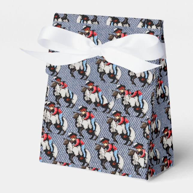 Ballotins Western Party Favor Box Rodeo Mutton Busting (Verso)
