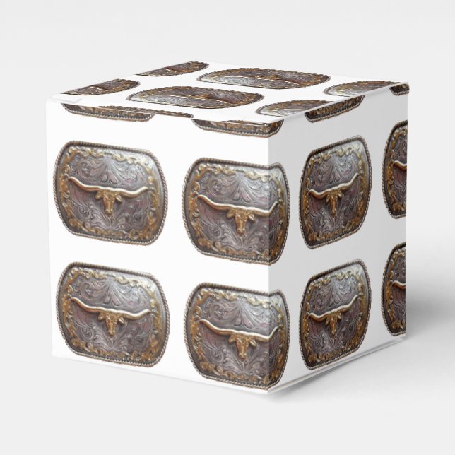 Ballotins Western Party Favoriser Ou Boîte Cadeau Texas Long (Verso)