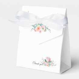 Ballotins White Floral Watercolor Wedding Favor Box