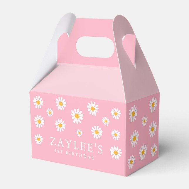 Ballotins Wild One 1er anniversaire fête Boho rose Daisy (Verso)