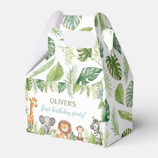 Ballotins Wild One Safari Animaux Anniversaire Ballotin (Verso)
